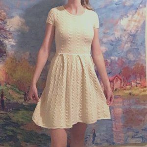 BCBGMaxAzria Short-Sleeved Knitted Sweater Dress